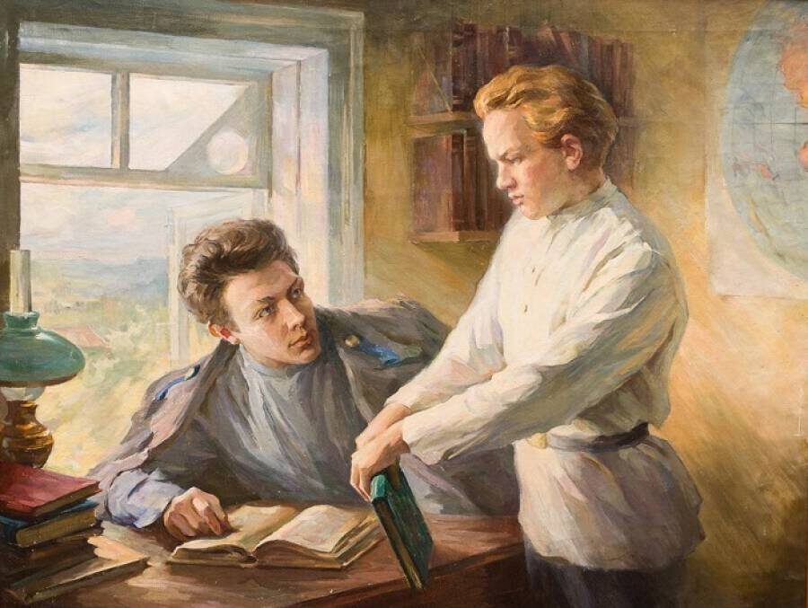 «Братья Ульяновы». Картина художника Олега Вишнякова, 1961 год. Источник: sovcom.ru