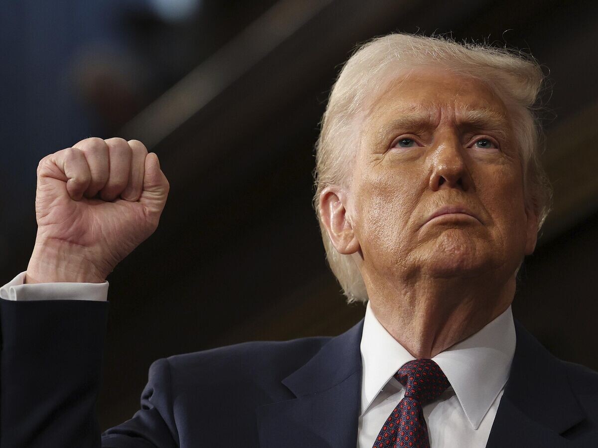    Выступление президента США Дональда Трампа во время обращения к совместной сессии конгресса США© AP Photo / Win McNamee