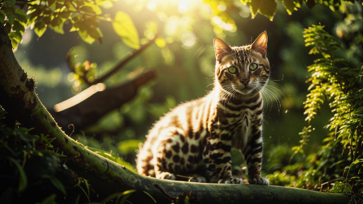 Бенгальская кошка с пятнистым окрасом