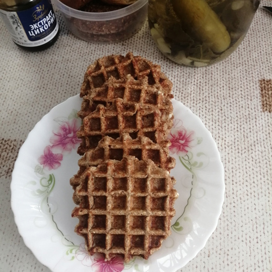 Вафли из клетчатки, отрубей и творога