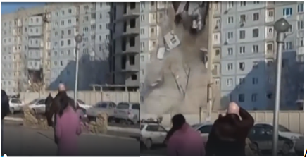 А это обрушение в Астрахани.