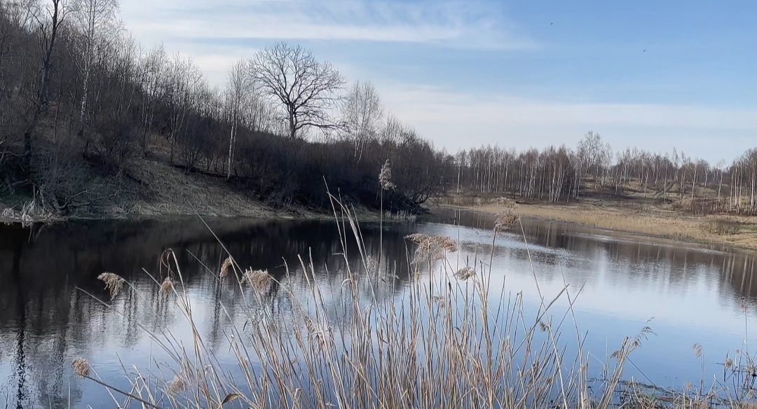 Вид направо, стоя  у разрушенной дамбы