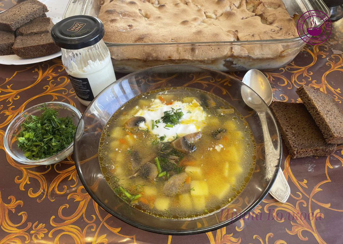 Грибной суп из шампиньонов