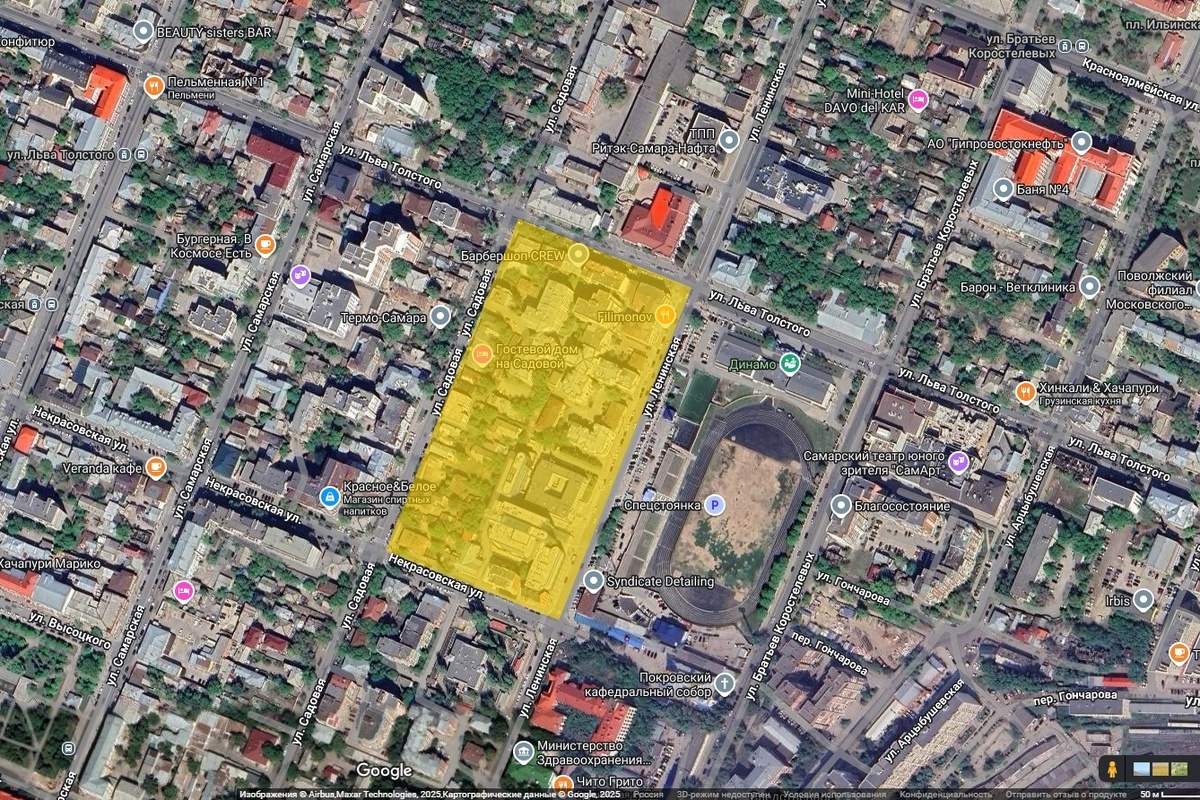 Квартал №61 на карте современной Самары