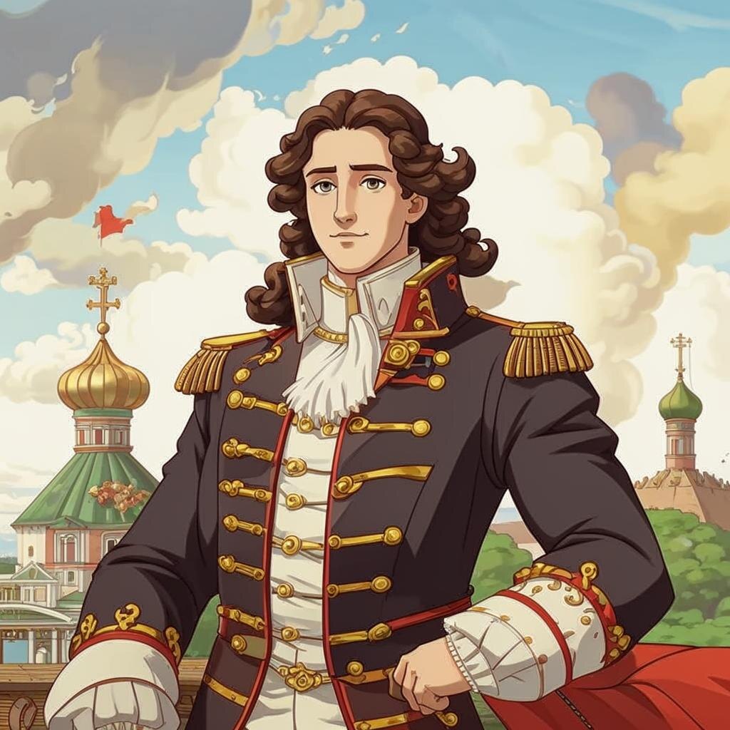 Молодой Петр))) генерация картинки от ИИ