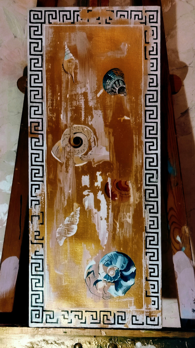 "Фреска найденная в Помпеях" художник Денис Теклин 