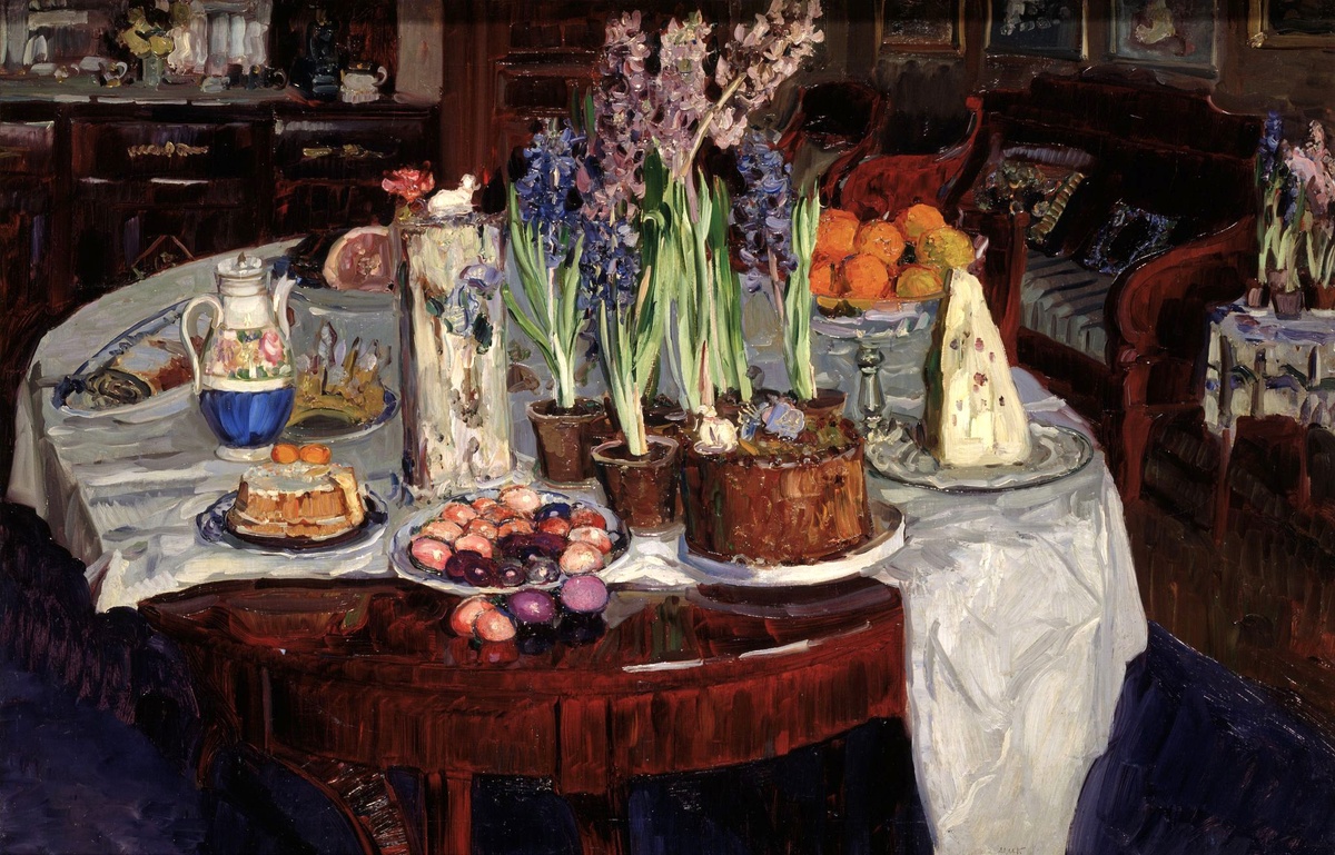 Станислав Жуковский, Пасхальный натюрморт, 1915