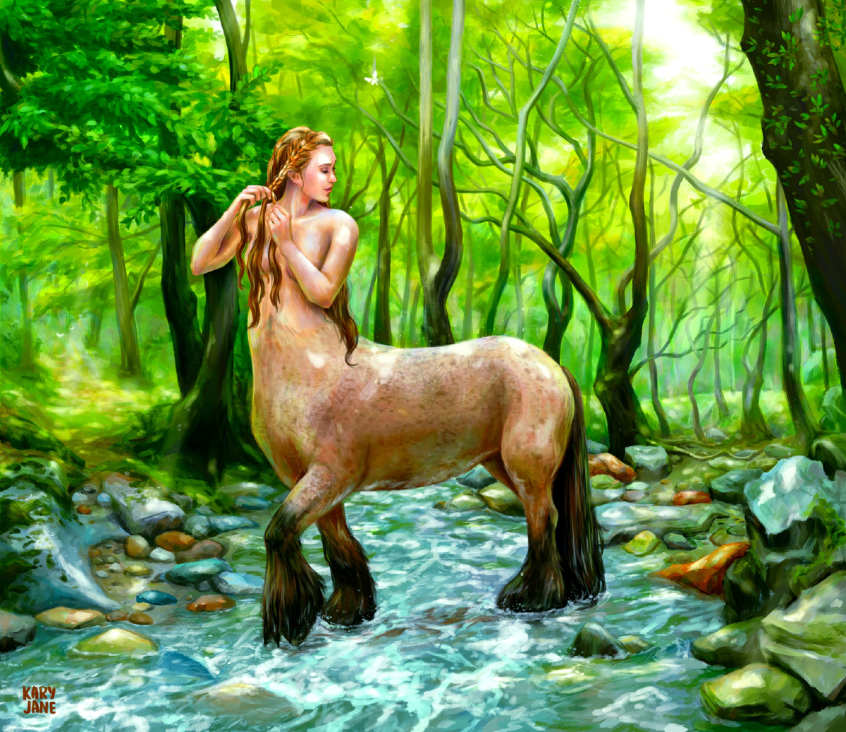 Kary Jane. Лесной кентавр. https://illustrators.ru/illustrations/1299502
