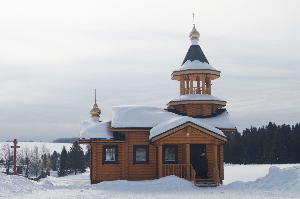 Храм-часовню в Савлеке строили в 2023 и 2024 годах мастера из Кирова
