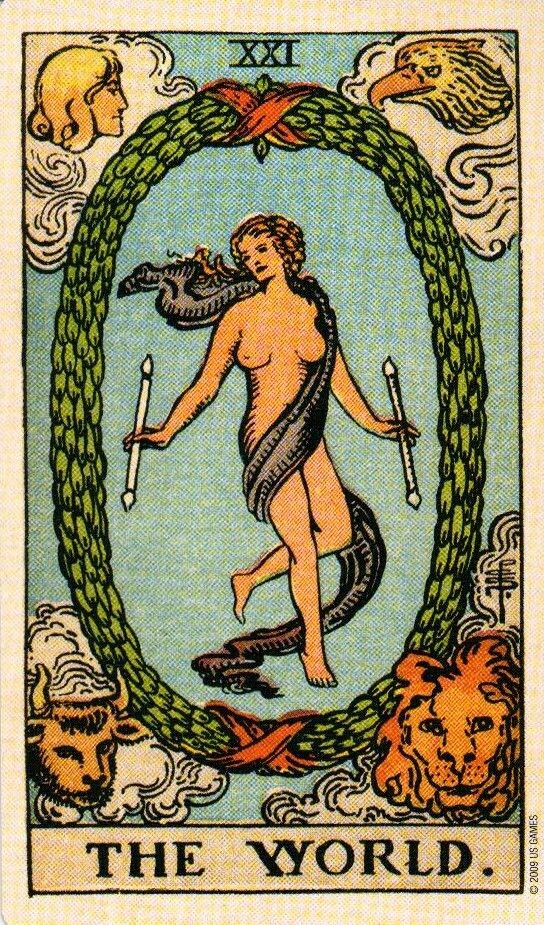XXI Старший Аркан Таро Мир