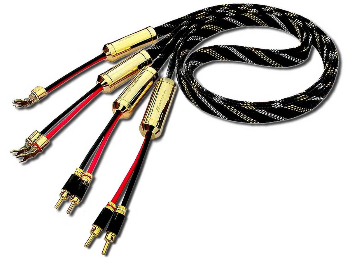 Кабель с золотой и серебряной фольгой.