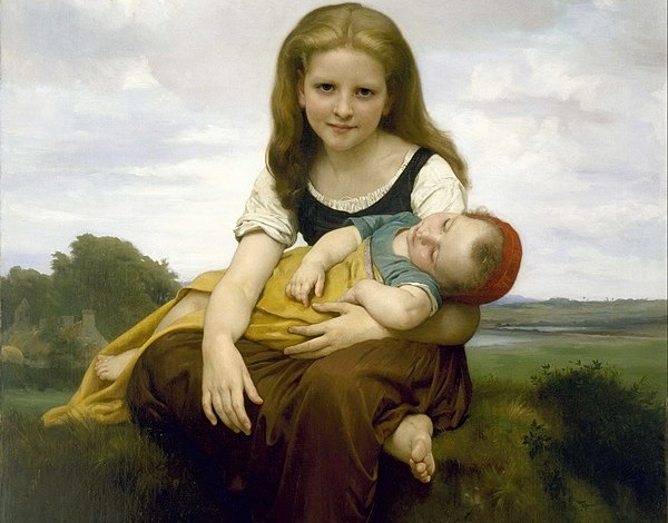 Картина Бугро "Старшая сестра" - 1869