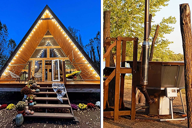 Новый домик и чан с печкой на ароматных дровах, который доставляет истинное удовольствие ценителям бани. Фото: Людмила Чиженко.