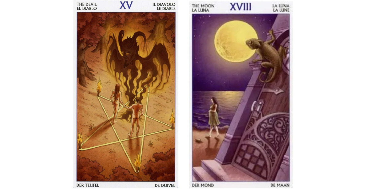 Дьявол + Луна. Очевидно, что дело "нечисто", очень уж говорящая комбинация