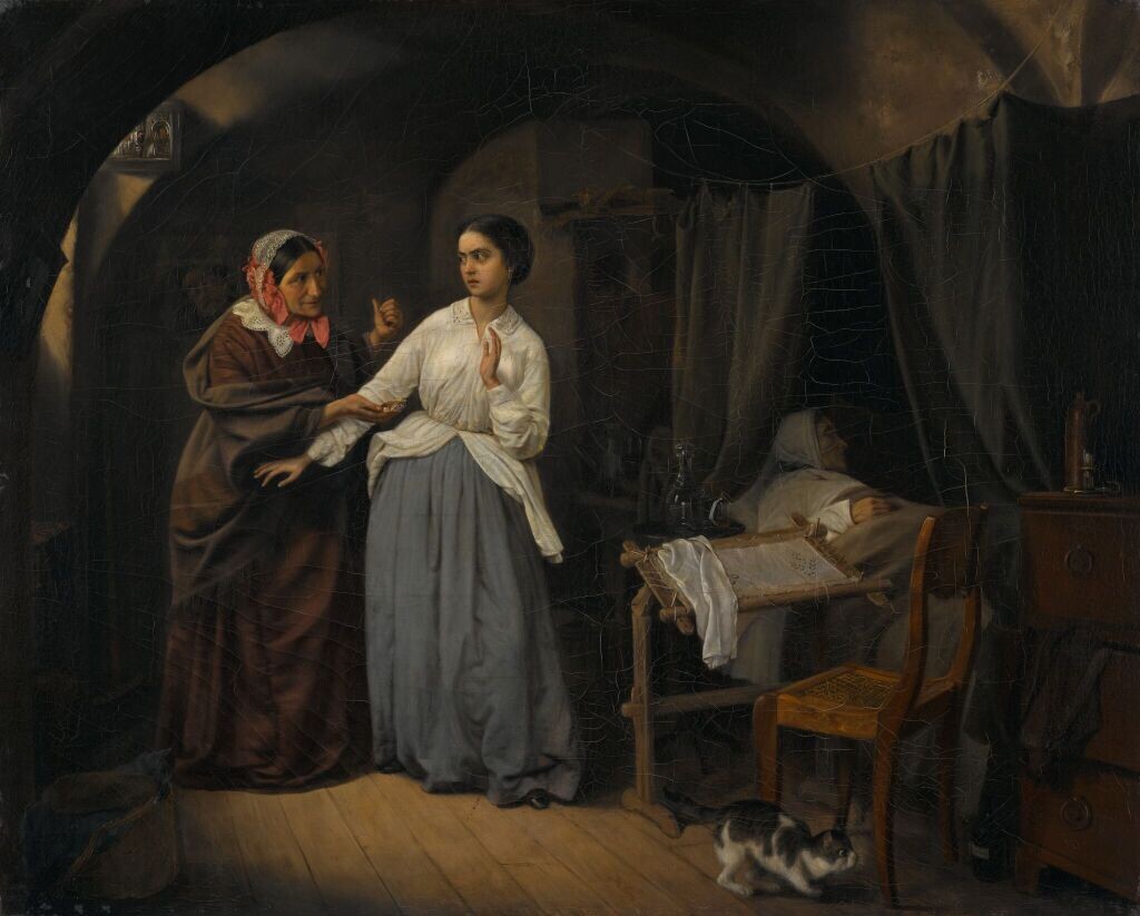 Николай Шильдер. «Искушение», 1857 год, Государственная Третьяковская галерея, Москва © Public domain