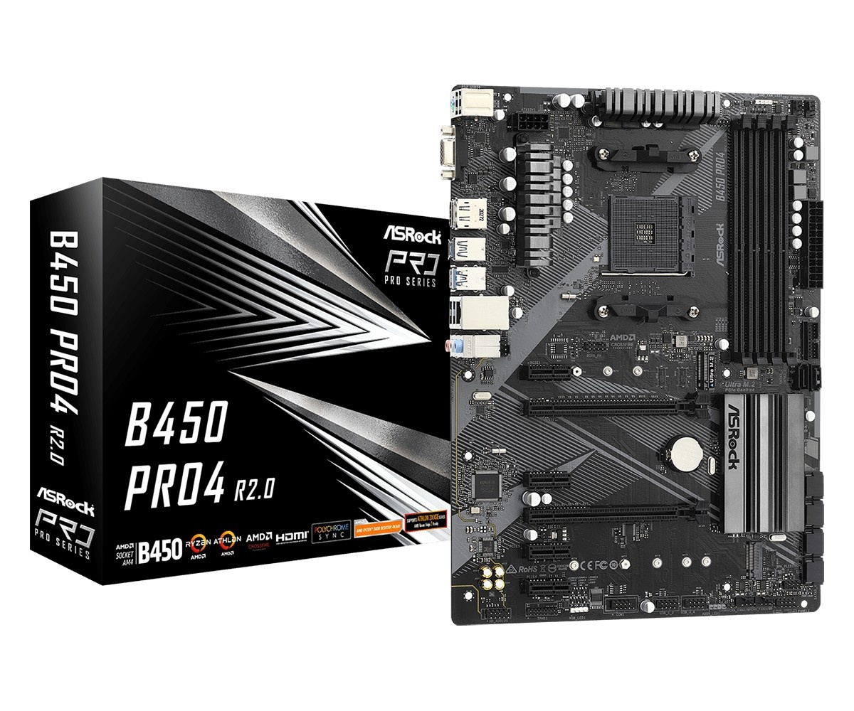 ASRock B450 Pro4 R2.0. Изображение: ASRock