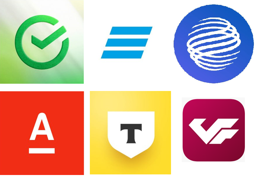 Сбербанк, ВТБ, Газпромбанк, Альфа-Банк, Т-Банк, Московский Кредитный Банк