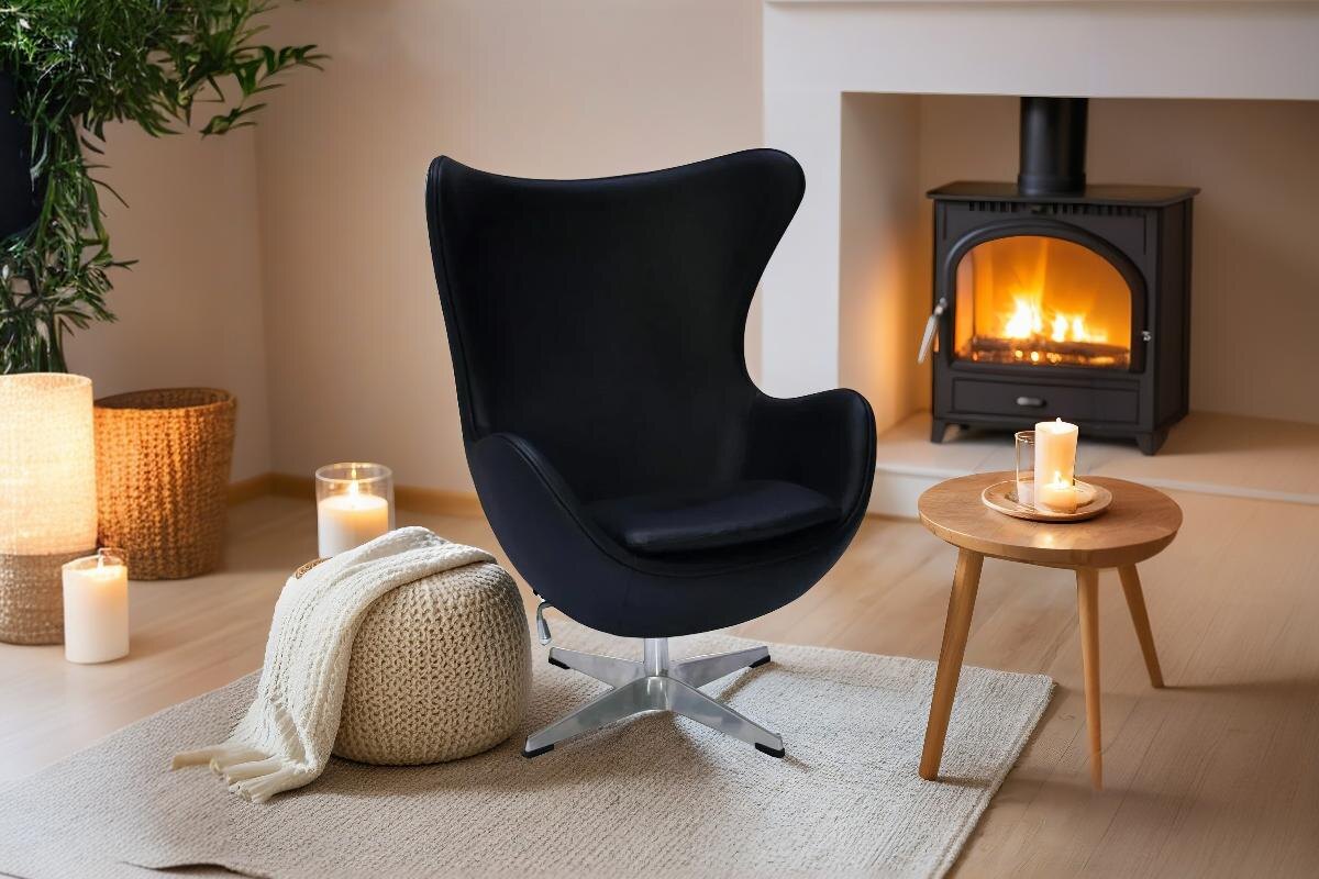 Так приятно уютно устроится в кресле Egg  с чашкой горячего чая.