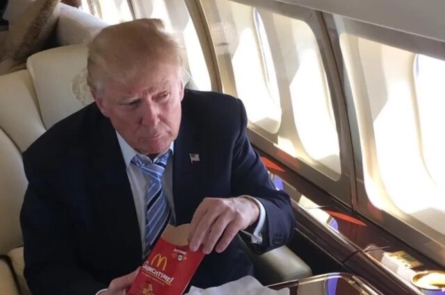   Известно, что Трамп - любитель фастфуда. Фото: соцсети.