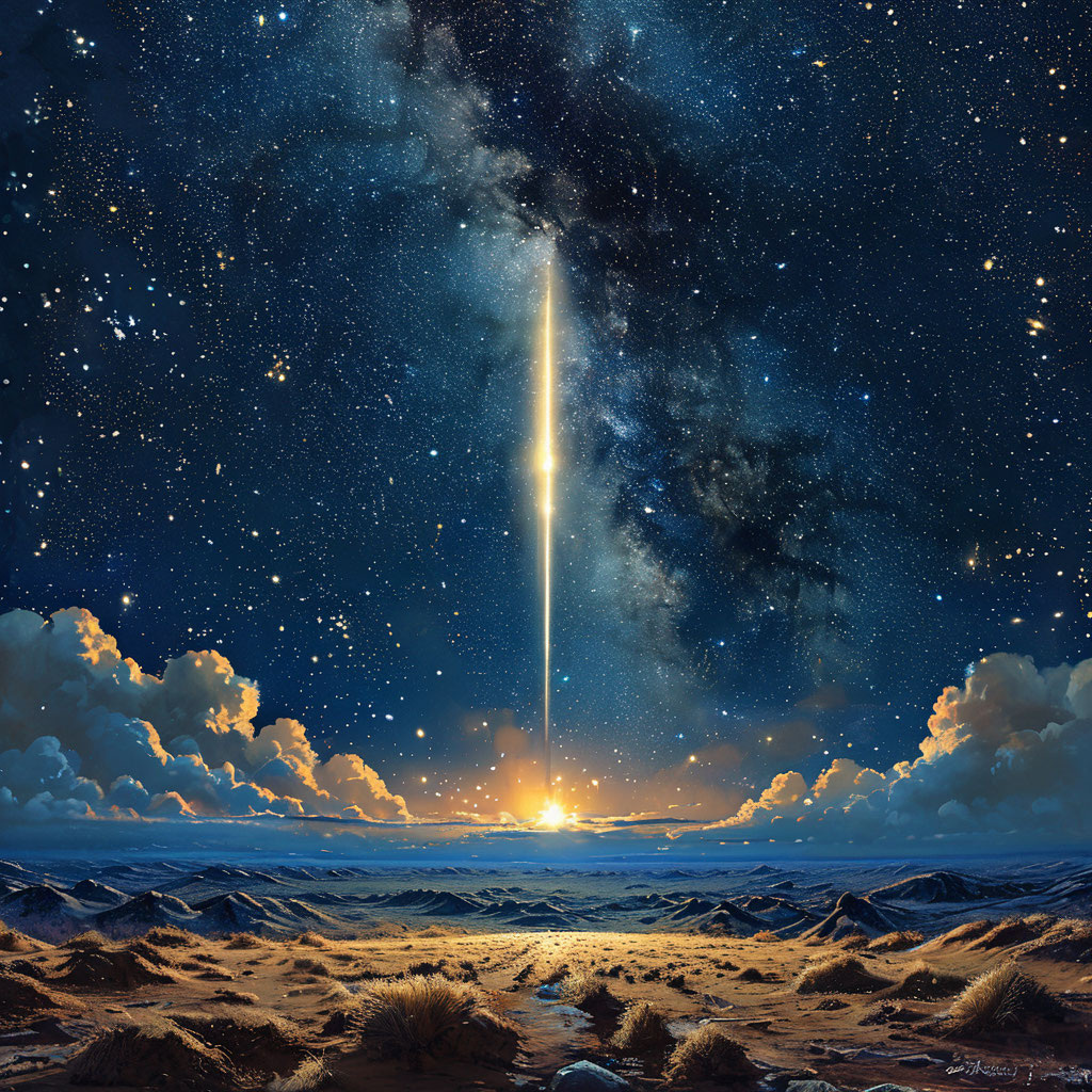 Изображение сгенерировано. Возможное падение НЛО,