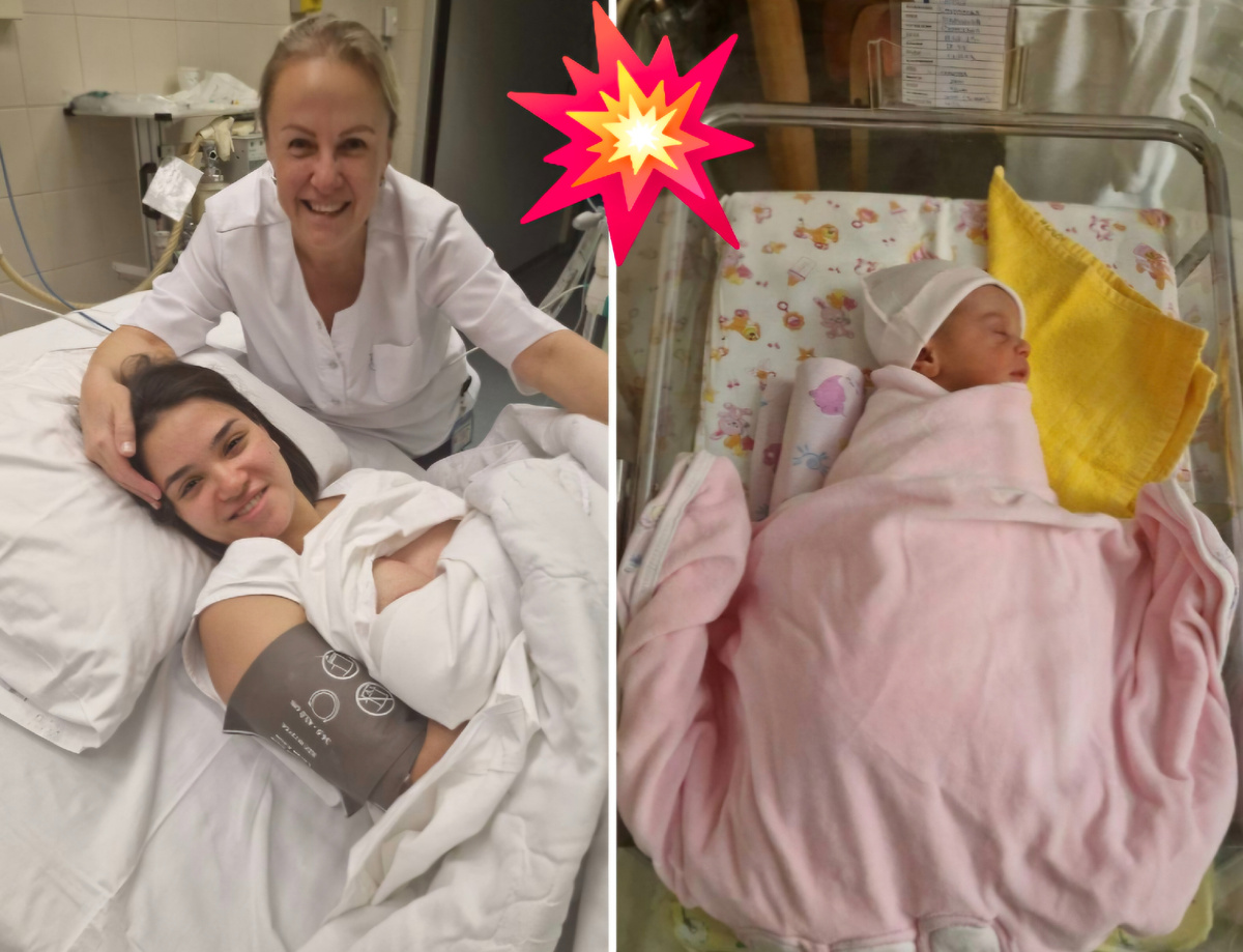 Ника после родов, и её доченька ❤️