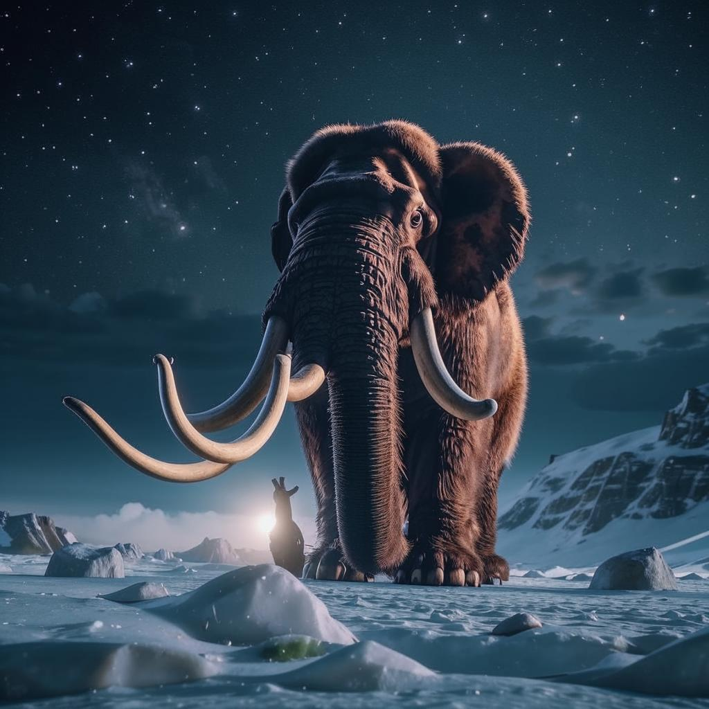 Это Невымирающий Немамонт, как его видит Гигачат