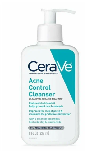 Очищающее средство Гель - пенка для умывания от акне для жирной и проблемной кожи CeraVe Acne Control Cleanser, 237 мл (стоимость около 2 500 руб.)