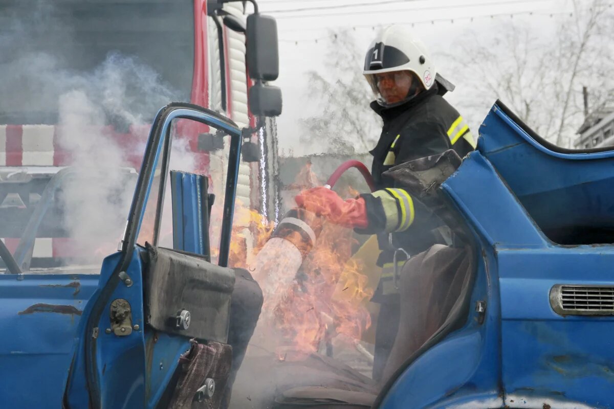    В Солотче подготовлены автобусы для эвакуации в случае лесных пожаров