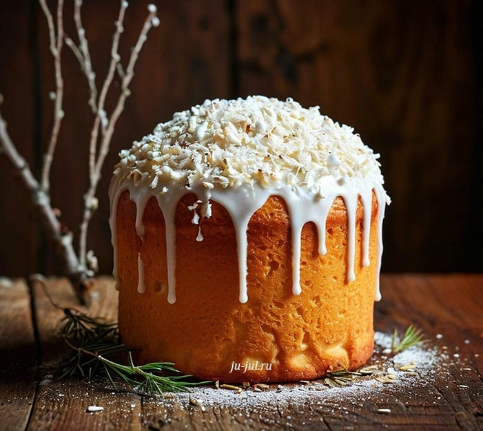 Простой кулич на бездрожжевом тесте