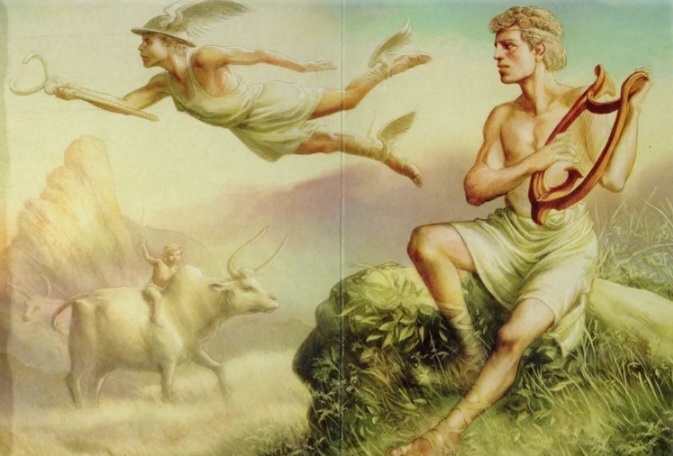 Подаренная Аполлону лира - в знак примирения 