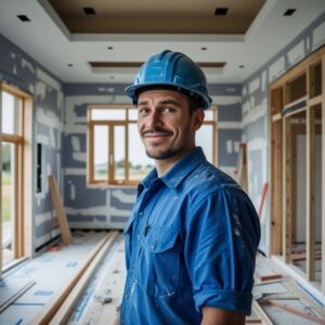    Бригадир строителей отделочников. (Сгенерировано ИИ)