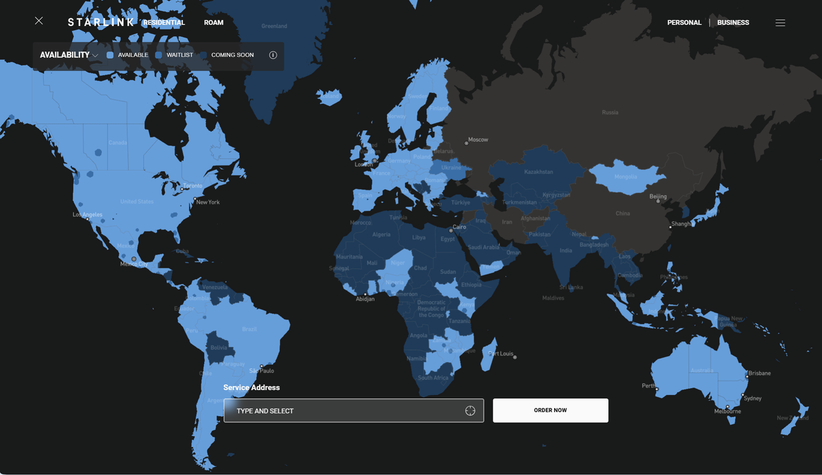 Starlink map 13.032025