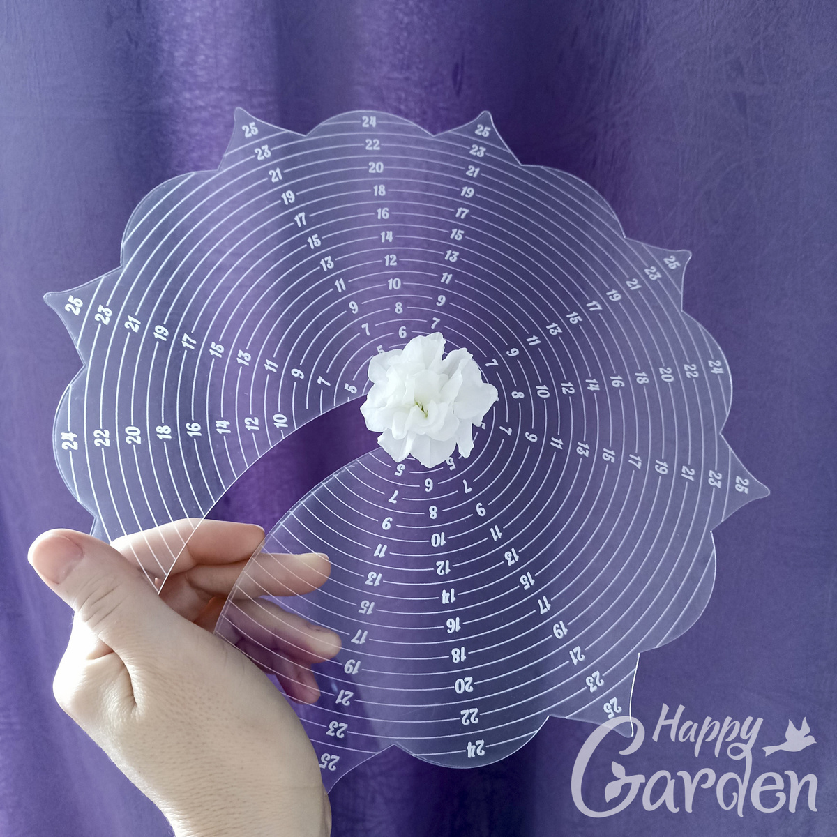 Садовая линейка Happy Garden для измерения диаметра цветка или бутонов