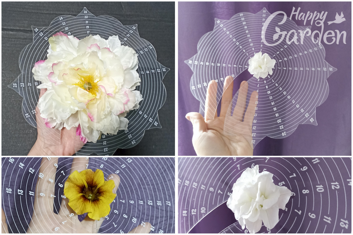 Линейка Happy Garden для измерения цветов и бутонов.