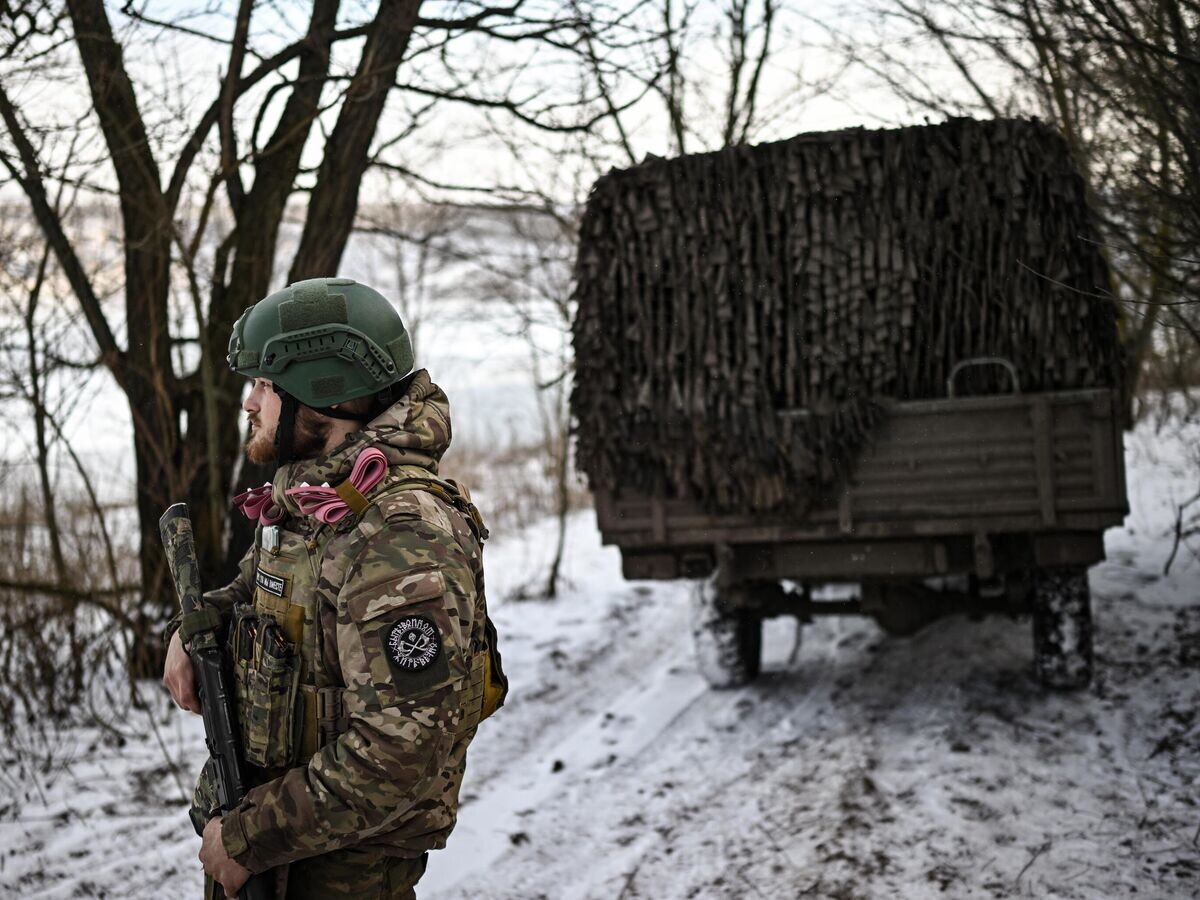    Военнослужащий ВС РФ в Курской области© РИА Новости / Сергей Бобылев