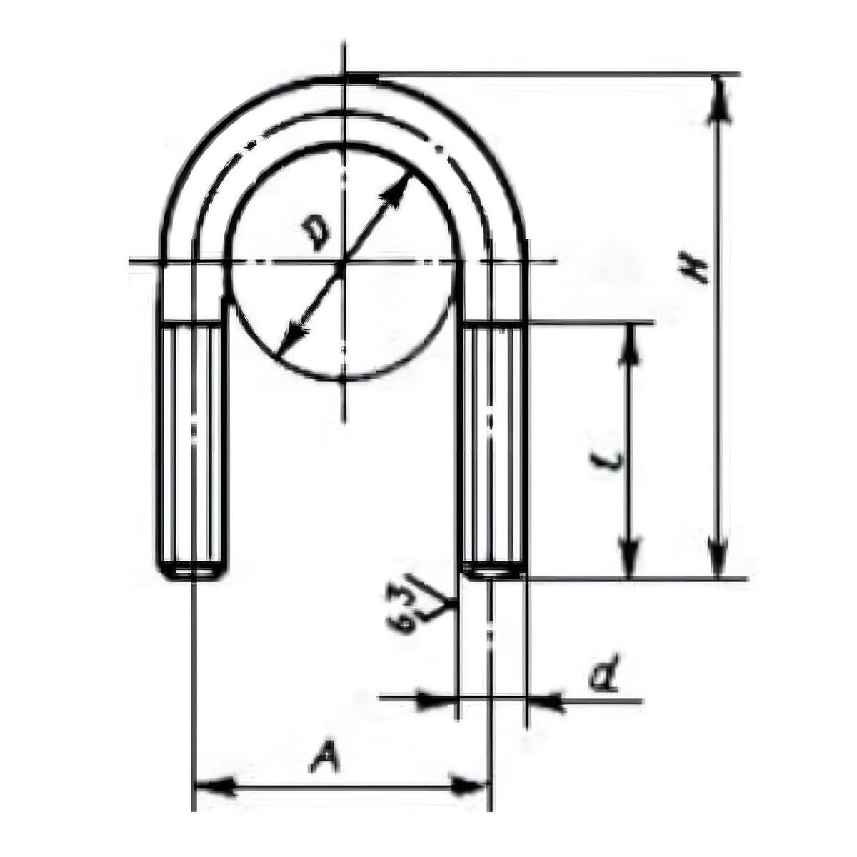 Размеры и конструкция таких хомутов на чертеже