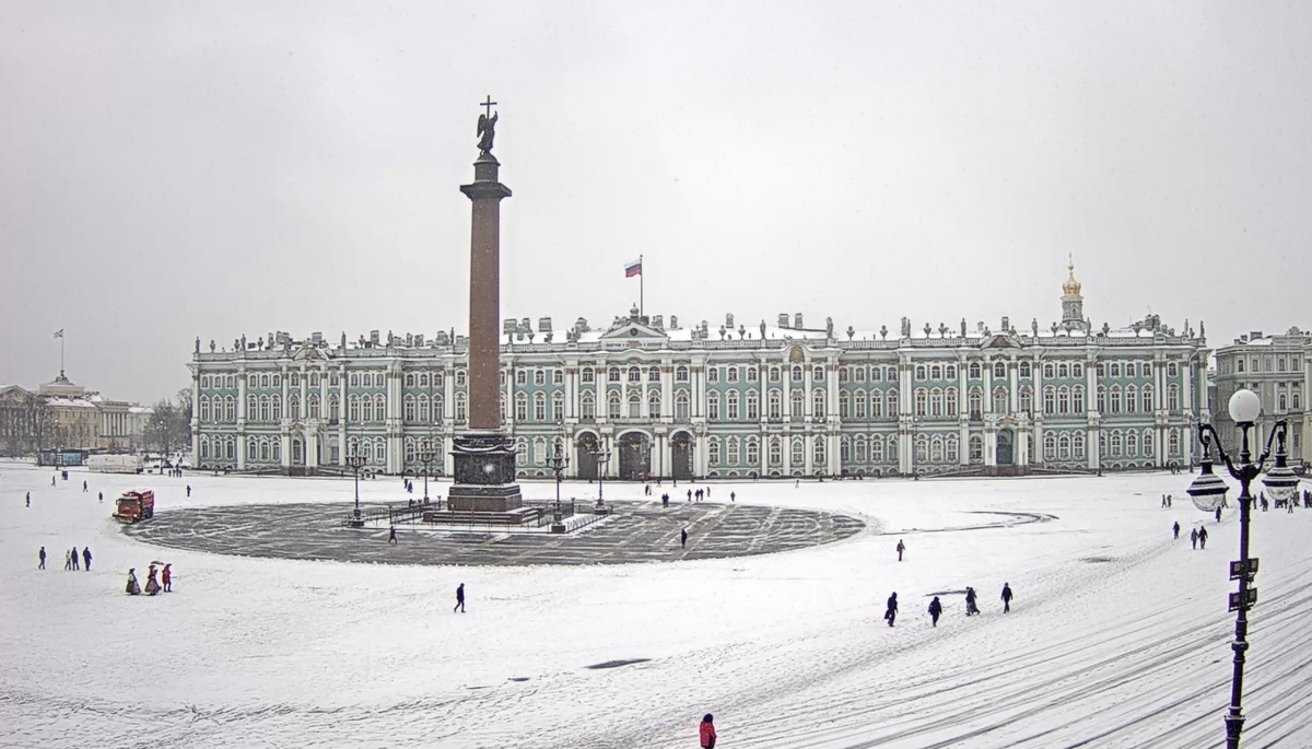    Фото: скриншот видео видовой камеры Эрмитажа