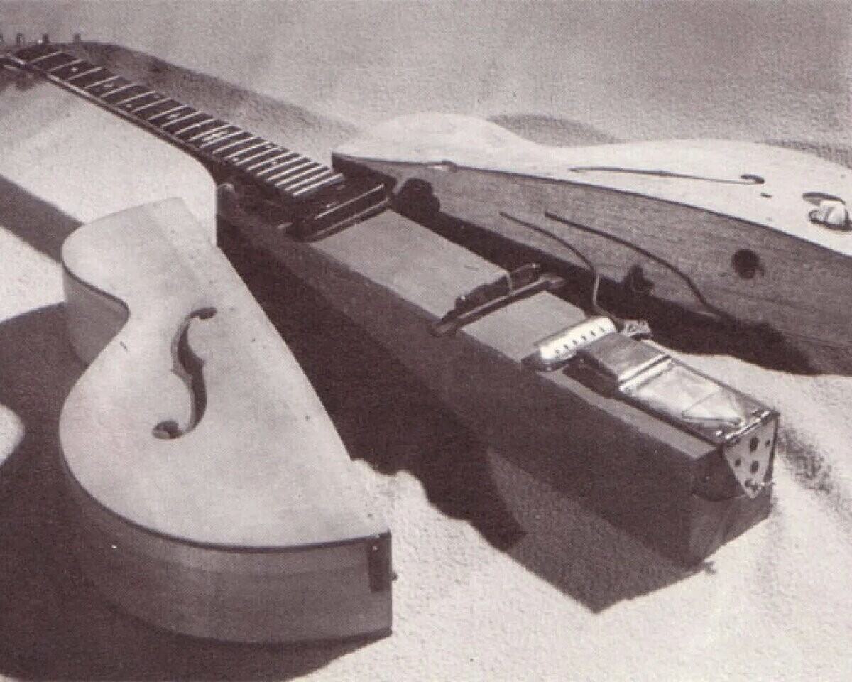 Прототип электрогитары "The Log" который разработал Лес Пол (Les Paul)