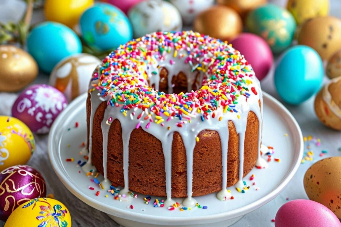 Пасхальный кулич классический с изюмом