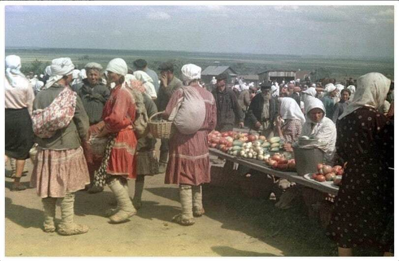 СССР. Рынок в Краснослободске, 1952 г.