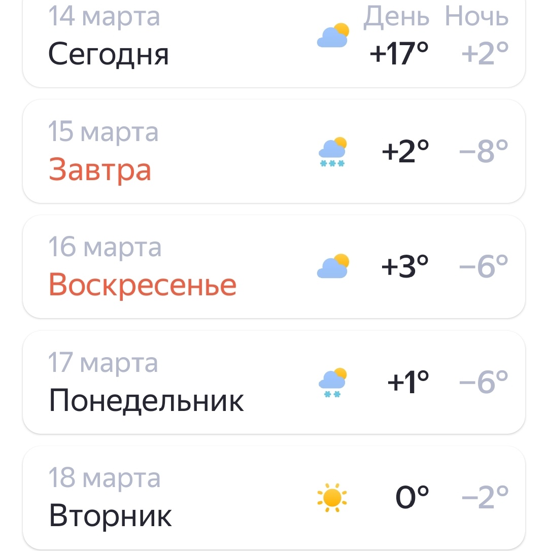 Скрин нашей погоды.