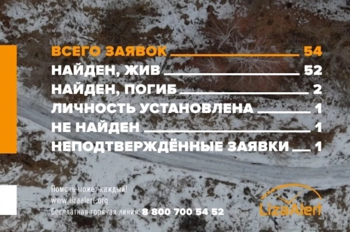   Из 57 ульяновцев, пропавших в феврале, 52 нашлись живыми