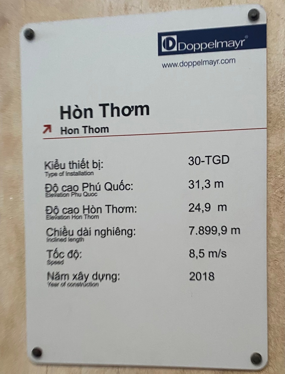 Технические характеристики канатной дороги