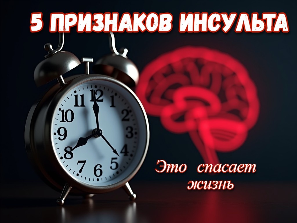 Часы с мозгом на фоне в красном свете