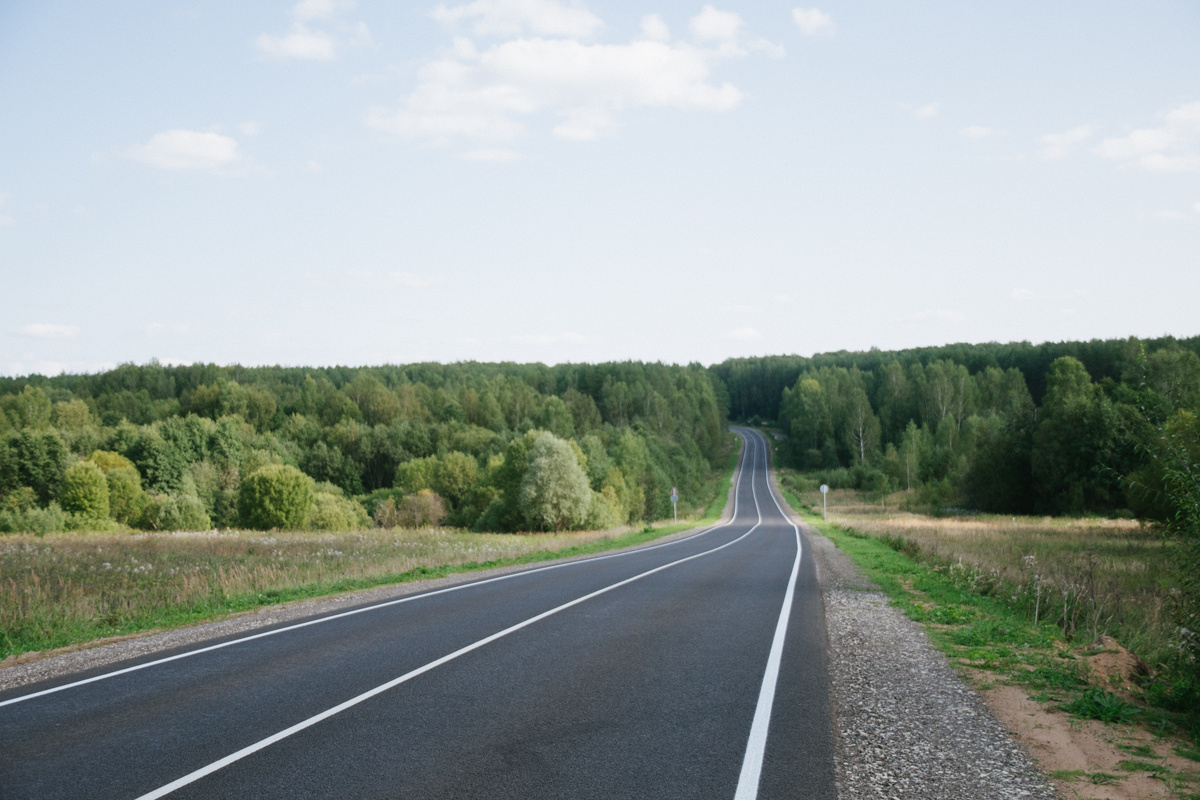 Идеальная дорога и нет борщевика......