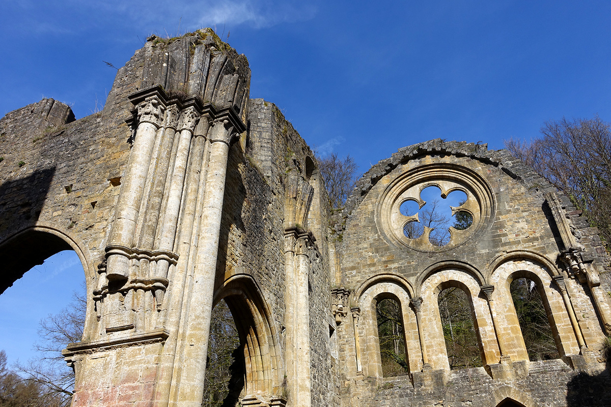 Руины средневекового аббатства Орваль. Бельгия.