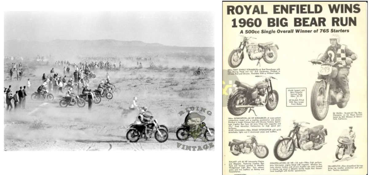 Архивные фото последней гонки Big Bear Motorcycle 1960 г.