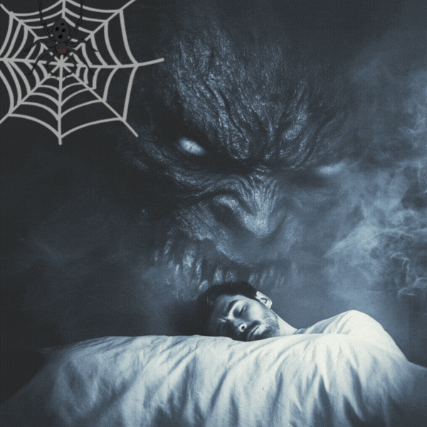 Мужчине снится кошмар. Анимированное изображение сгенерировано ИИ © «Известия»