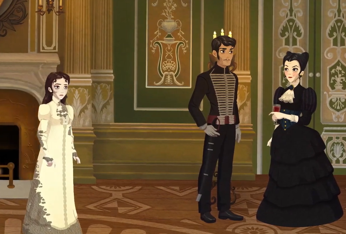 Вот например, гусар в кадре с дамой (скриншот игры).