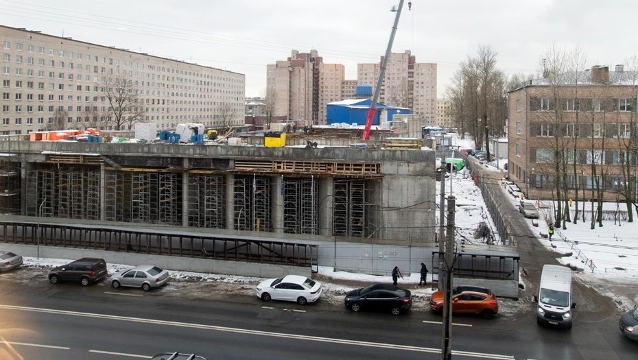    Строительство станции метро Путиловская. Автор фото: Ермохин Сергей